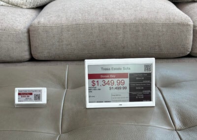 ESL at furniture showroom – Tresa Estate Sofa pricing