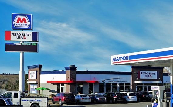 Petro Serve USA – Marathon gas station and convenience store exterior, West Fargo, ND
