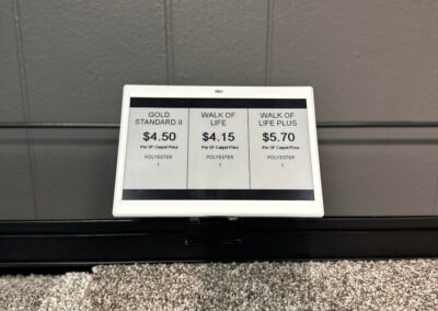 Sergenian's – ESL price display showing carpet options and pricing