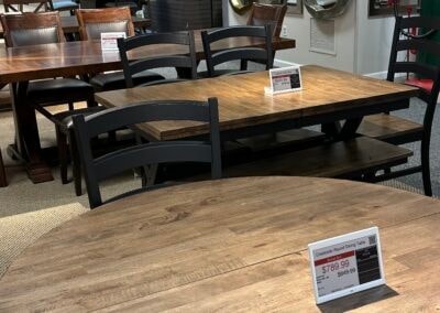 Steinhafels – ESL price tag on sofa display with lamps