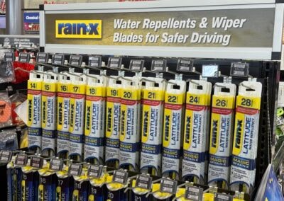 Summit Racing – Rain-X water repellents and wiper blades display