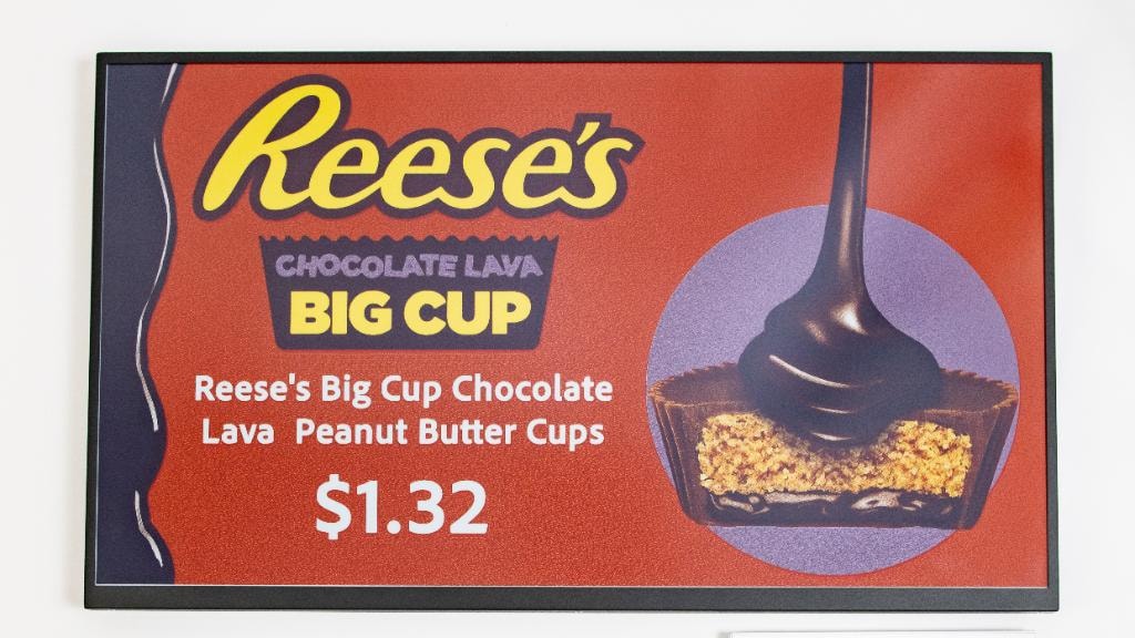 Reese's Big Cup ESL price display